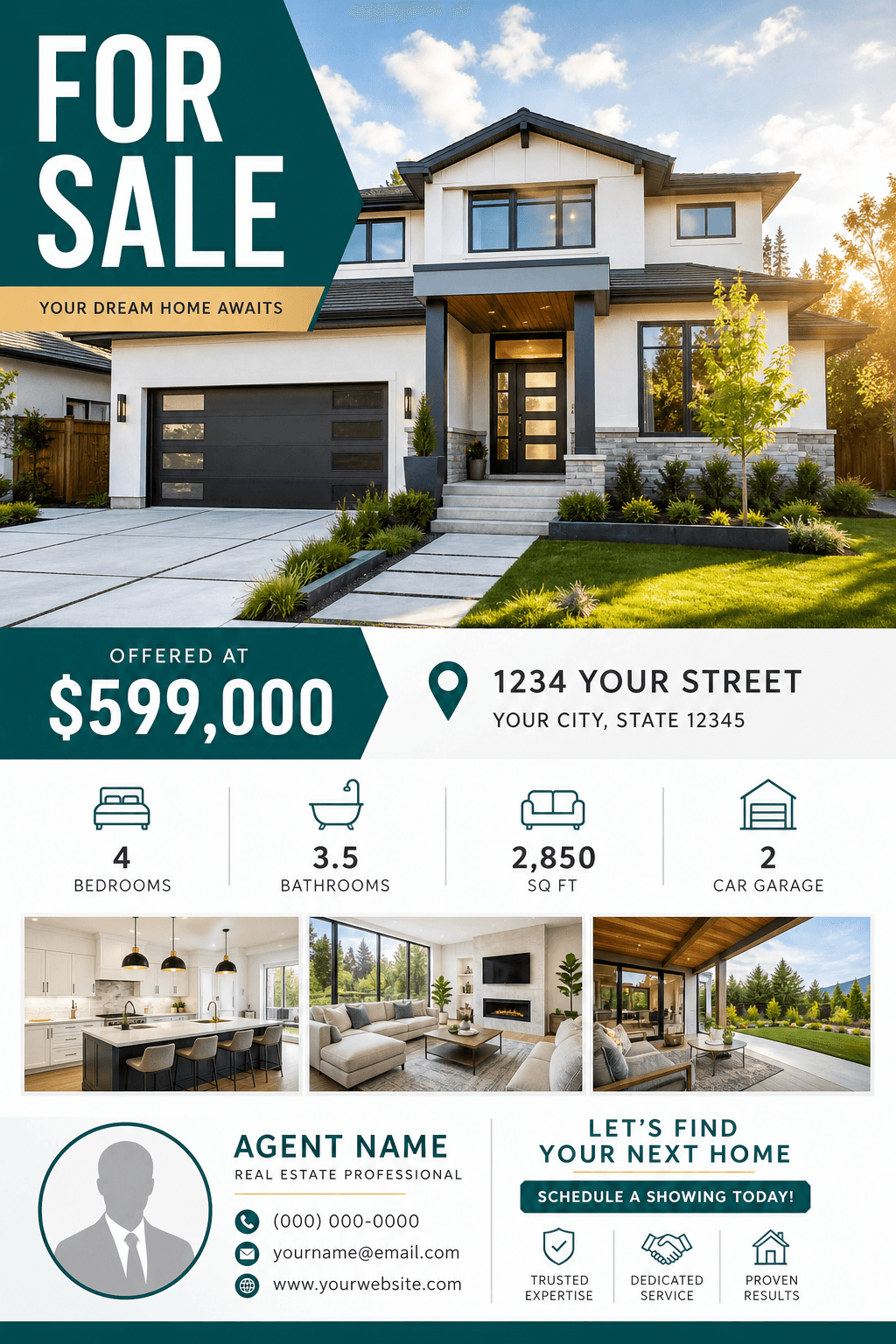 AI-generated for-sale real estate flyer example