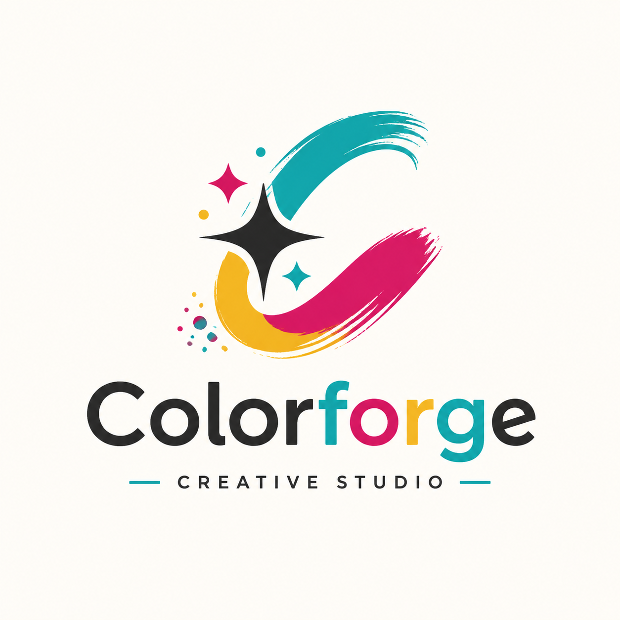 Logo de studio créatif et direction de marque associée