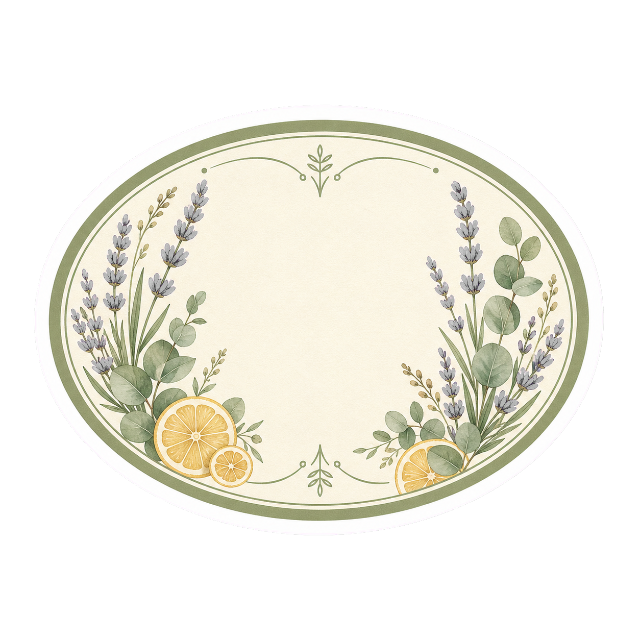 Botanisches Seifenetikett als Sticker-Konzept
