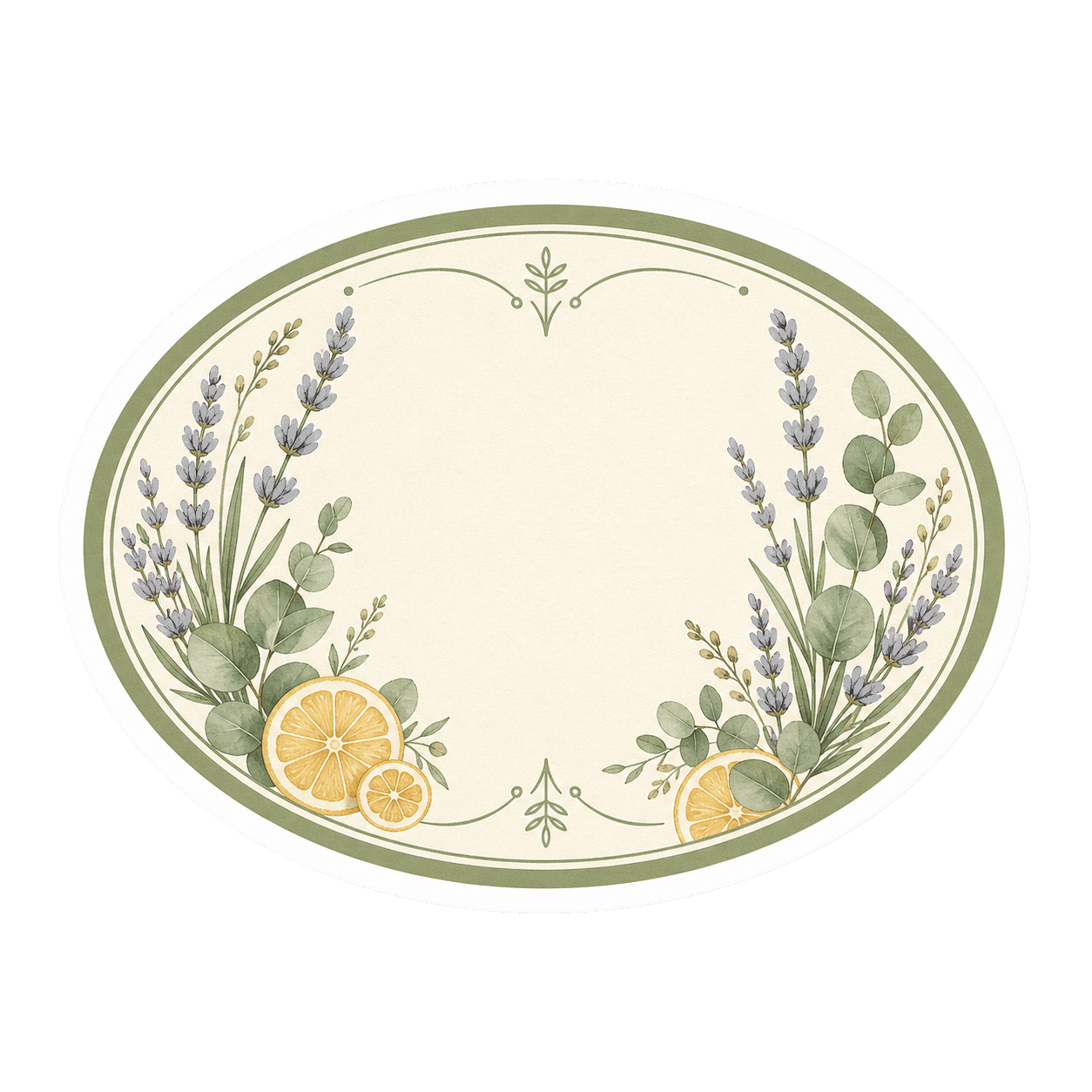 Botanical soap label sticker concept