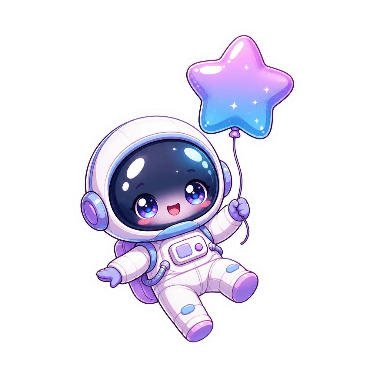 Chibi astronaut sticker style example