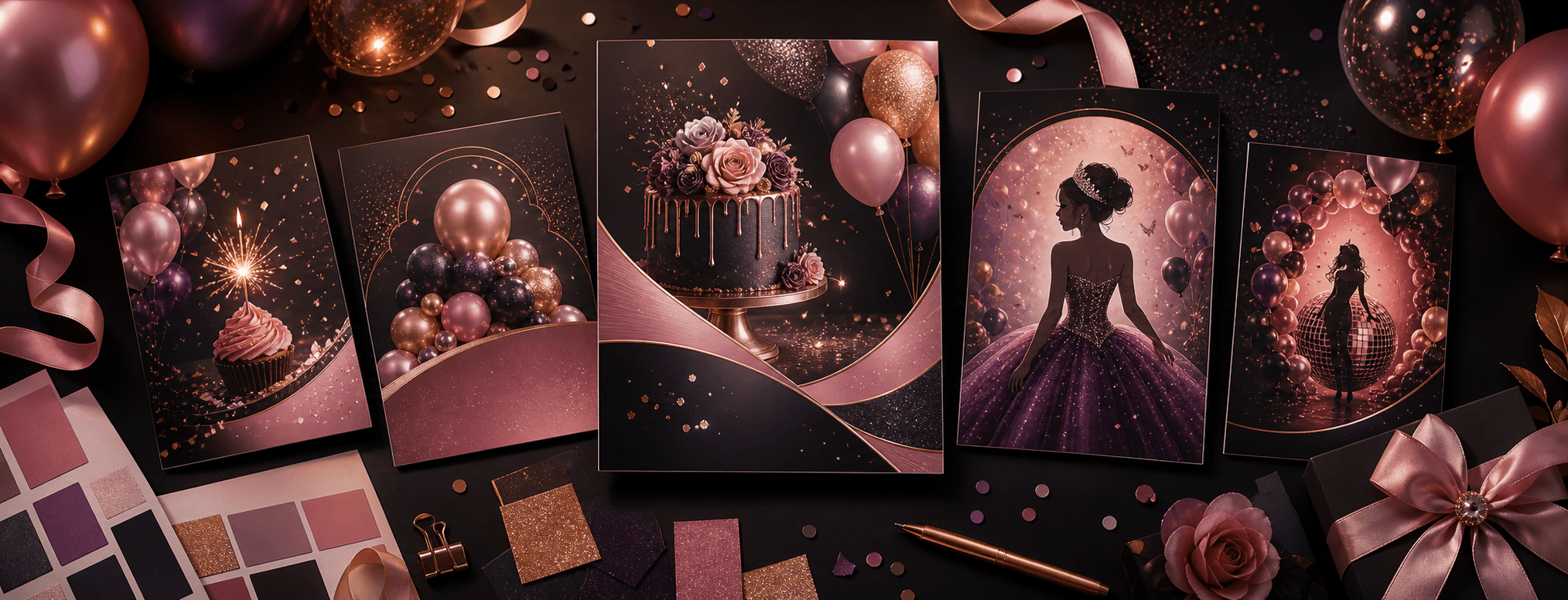 Finished birthday flyer ready to download and share as an image