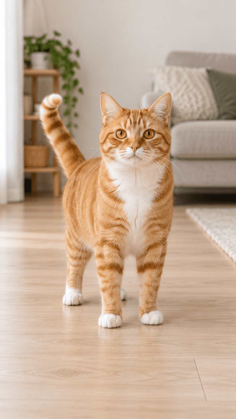 Original orange tabby photo used for the AI cat dance example