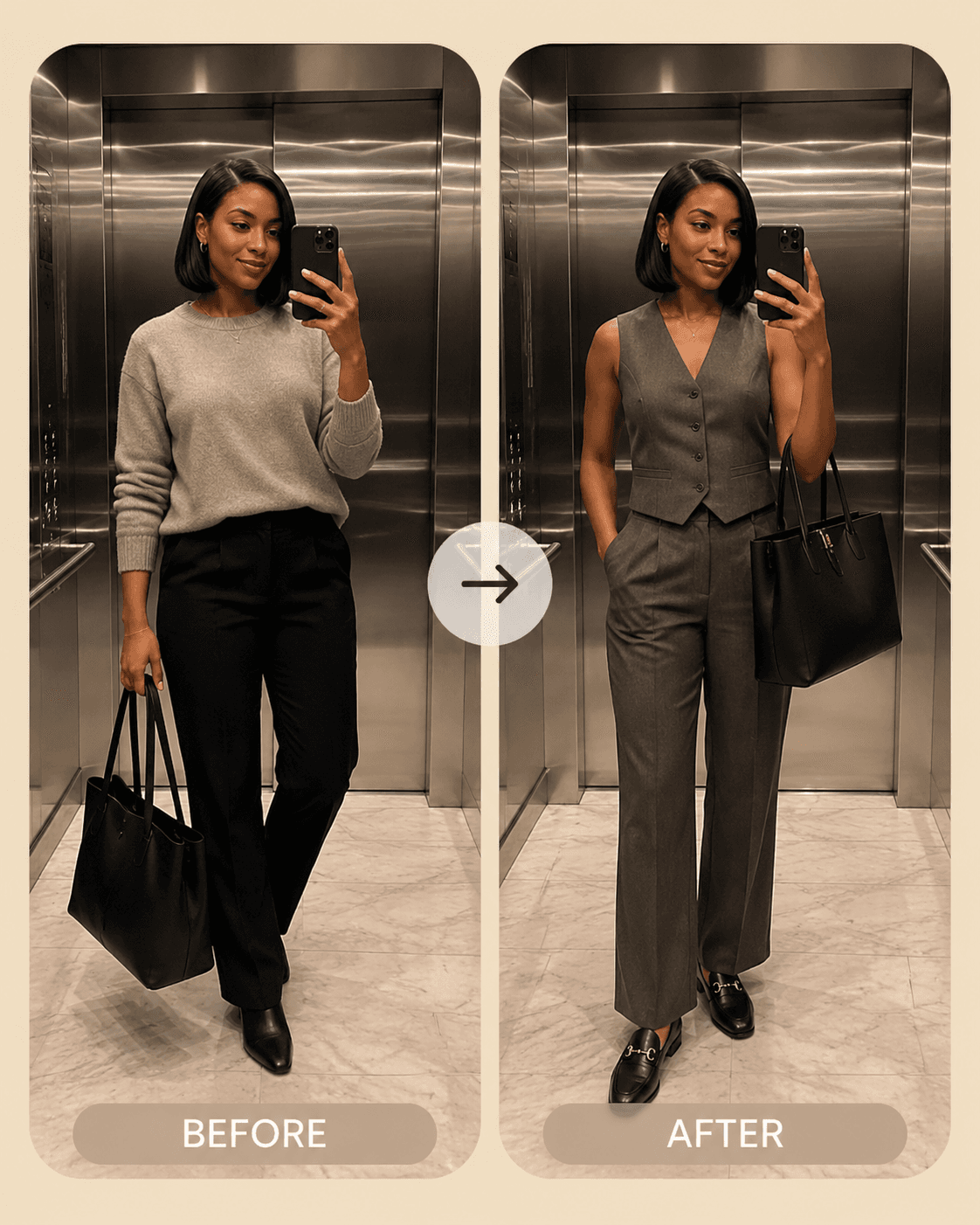 AI clothes changer prompt for a workwear outfit
