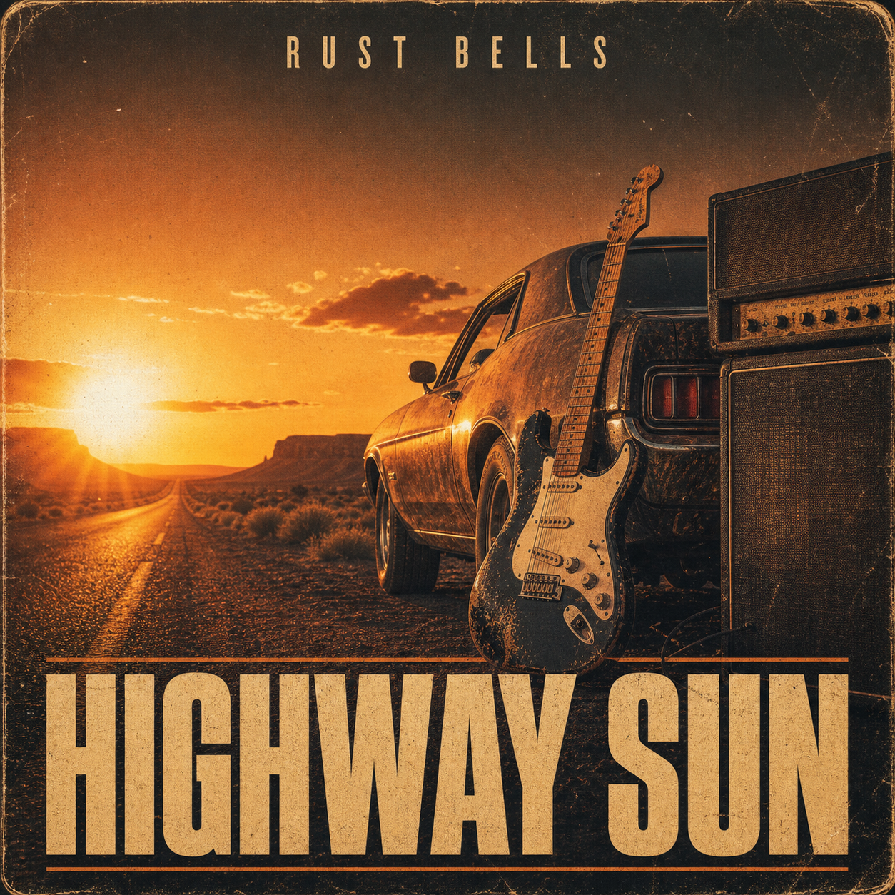 Rock album cover prompt example