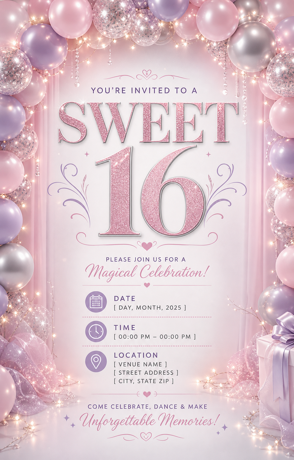 Birthday flyer prompt example