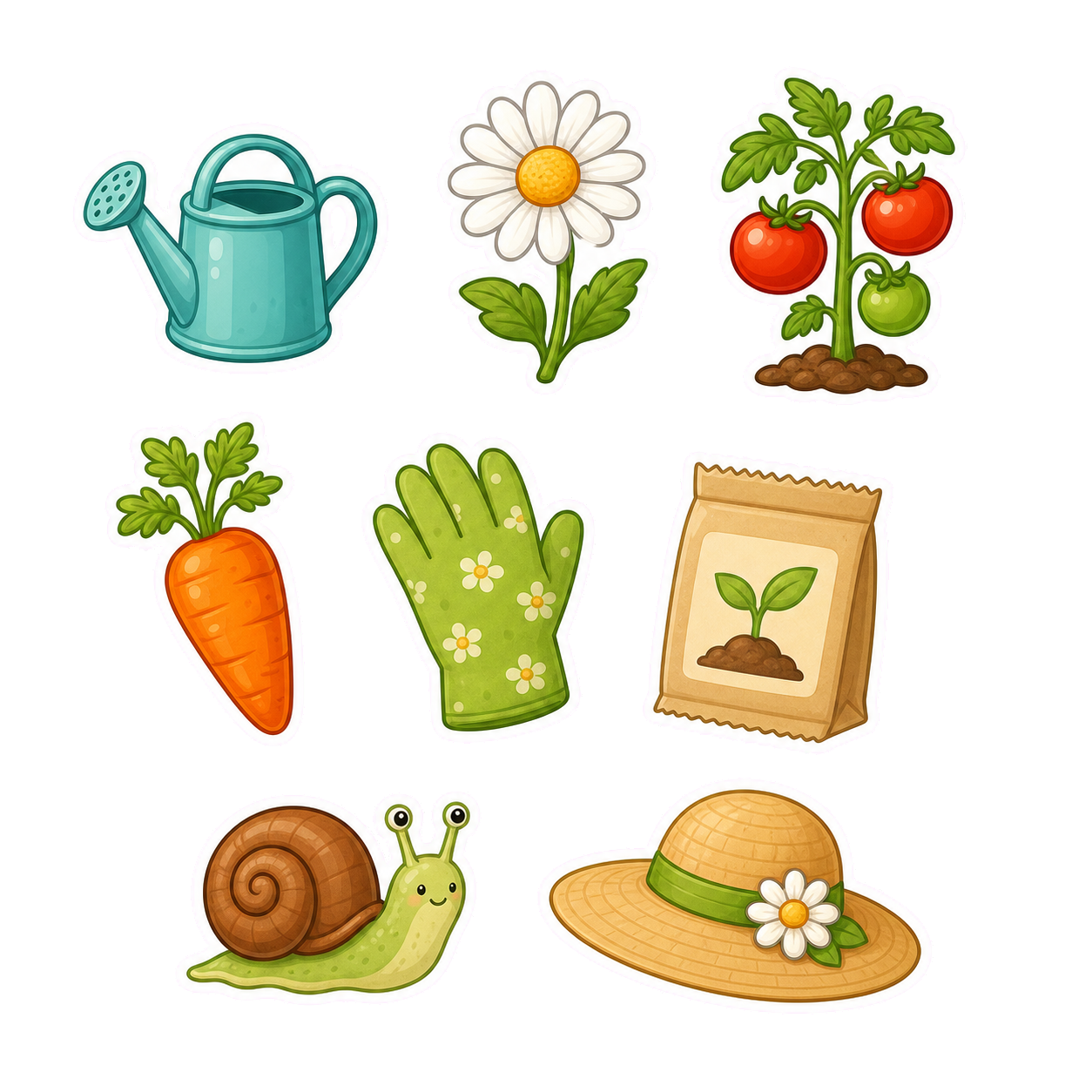 Garden sticker sheet example