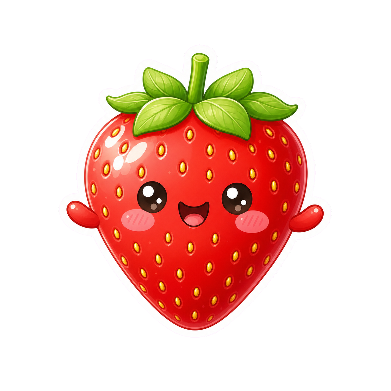 Kawaii strawberry sticker example