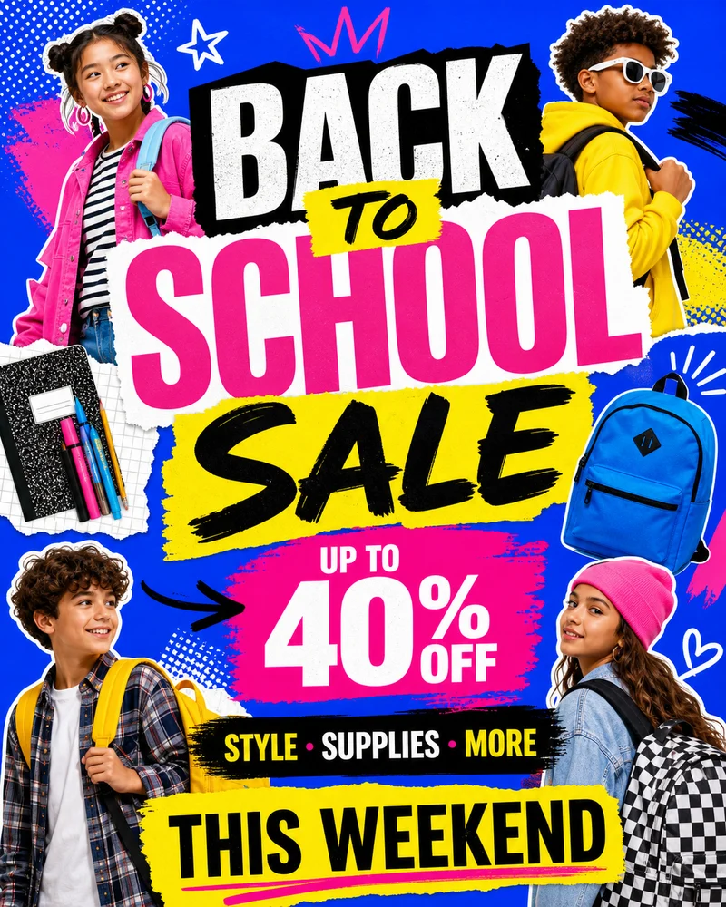 Back-to-School Sale Flyer template
