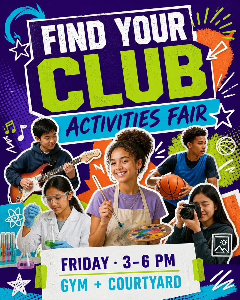 School Activities Fair Flyer template