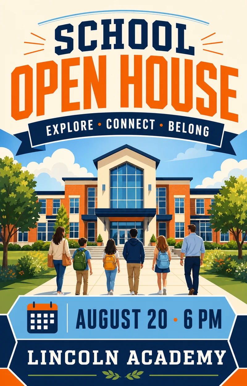 School Open House Flyer template